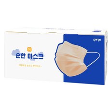 고르고 순한 숨쉬기편한 일회용 덴탈 컬러 마스크, 50개입, 1개, 코랄