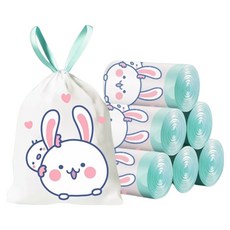 타미나요 애니멀 비닐파우치 블루래빗 15p, 5개, 15L