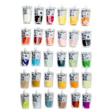 yulart 韓國民畫顏料, 100ml, 30色