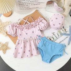 Euyumong 兒童 Chichipo 露肩泳帽泳裝組