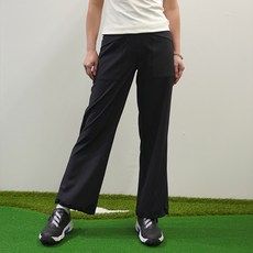 luxgolf 女款半鬆緊腰帶褲腳抽繩寬版高爾夫褲 MS25MWB719