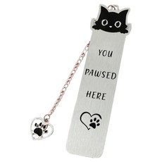 플로우코드 고양이 책갈피, 실버, 1개