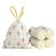 Taminayo 花卉塑膠袋 黃色小熊 18入, 4個, 15L