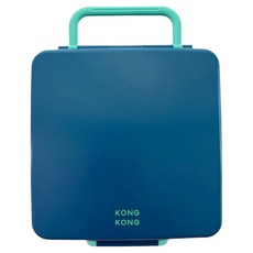 kong kong 方塊密封便當盒, 深藍色, 1個