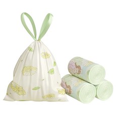 Taminayo 花卉塑膠袋 綠色花卉 18入, 3個, 15L