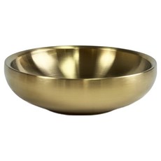 黃金鈦雙層不鏽鋼冷盤碗 中, 金色, 1個