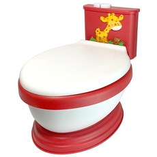 新色長頸鹿兒童音樂馬桶, 紅色