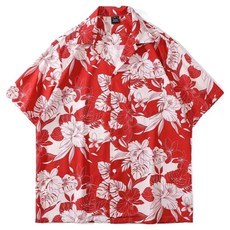 男款寬鬆夏威夷襯衫 2117