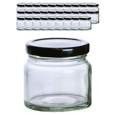 서울패키지 다용도 원형 유리병 블랙캡, 50개, 120ml
