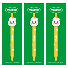 JAVAPEN Chuba吉祥物原子筆 0.5mm, 呆萌熊, 3個