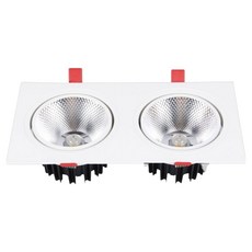 Wonha LED DS Dura COB 2孔嵌入式燈 40W 無頻閃 燈泡色, 白色, 1個
