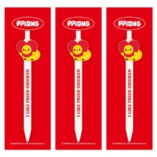 JAVAPEN Jjuba 吉祥物原子筆 0.5mm, 粉紅雞, 3個