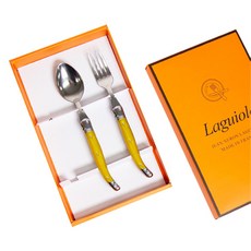 라귀올 장네론 선물패키지 디너 세트, 옐로우, 스푼+포크+선물 패키지 박스, 1세트