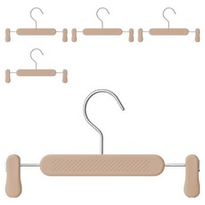 재니홈 회전형 미끄럼 방지 바지걸이 행거, 라이트 피치, 5개