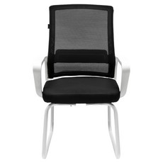 YorkNine 固定式網布專注學習椅, 白色 黑色