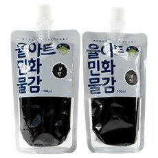 율아트 민화 물감 분채 한국화 검정 150g, 100ml, 2개
