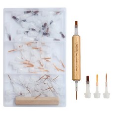 指甲油專用雙頭刷具內建刷柄 60入組 KN-A4159, 1套, 混合色