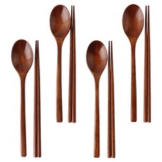 이와이엔스토리 옻칠 4인 수저 세트, 숟가락 4p + 젓가락 4p, 1세트