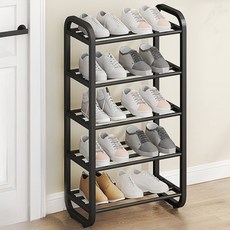 我們家Up 玄關多用途窄版鞋櫃 45cm, 黑色, 5層