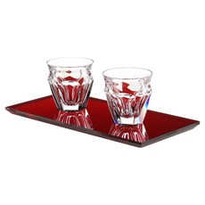 Baccarat 크리스탈 아코어 트레이 커피 잔 세트 2805283, 1세트