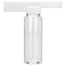 미르코리아 고강도 투명 페트 일자형 우유병 화이트, 58개, 240ml