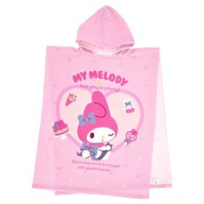 산리오 여아용 학생 마이멜로디 큐트 후드 샤워가운 OCHKC60027