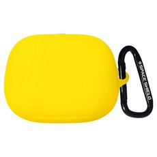 스페이스쉴드 베이직 실리콘 키링 케이스, 옐로우, 1개, Apple Beat Powerbeats Pro 2