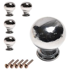 Sonjabisesang 圓球形單孔家具把手, 鉻色, 5個