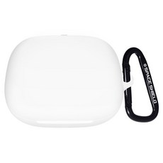 스페이스쉴드 베이직 실리콘 키링 케이스, 화이트, 1개, Apple Beat Powerbeats Pro 2