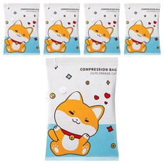 Blue貿易 衣物用壓縮袋 小狗圖案 隨機出貨, 5入, 1個