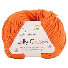 앵콜스 롤리코튼 뜨개실, 25 오렌지, 1개