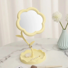 파이네스트원 플라워 인테리어 거울 S 11 x 20 cm, 옐로우