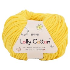 앵콜스 롤리코튼 뜨개실, 20 옐로, 1개
