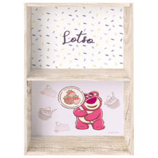 收納王妃 迪士尼木紋雙層空櫃, 甜點蛋糕紫色