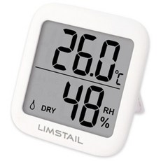 LIMSTAIL 數位溫濕度計, 白色, 1個