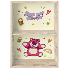 收納王妃 迪士尼木紋雙層空櫃, 繽紛油漆黃色