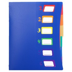 Rota 6格彩虹文件夾, 藍色, 1個