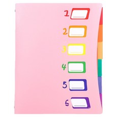 Rota 6格彩虹文件夾, 粉紅色, 1個