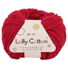 앵콜스 롤리코튼 뜨개실, 28 레드, 1개