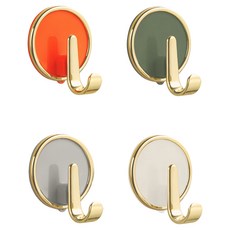 인테리어 장식 강력 접착식 후크 걸이 4종 세트, 혼합색상, 1세트