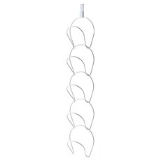 Benhome 善用空間一字型帽架, 白色, 5個