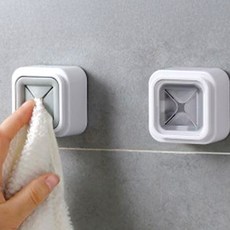 Rams Home 廚房免鑽孔抹布掛架 黏貼式, 2個, 混色