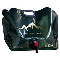 스포니언 휴대용 접이식 캠핑용 차박 워터백 8L, 카키, 1개