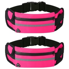 원티크 스포츠 물병 핸드폰 방수 러닝벨트, 04 레드, 2개