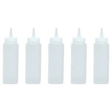 LivingFamily 可裁剪單孔醬料瓶, 5個, 240ml