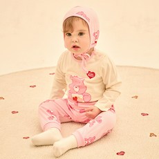 Care Bears 幼兒用出生100天有機連身衣+全身褲+帽子禮盒+購物袋