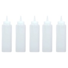 LivingFamily 可裁剪單孔醬料瓶, 5個, 650ml