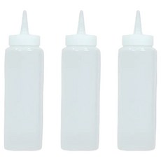 LivingFamily 可裁剪單孔醬料瓶, 3個, 240ml