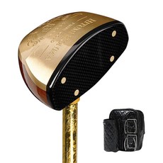 HitomiHonma 5STAR PRIME GOLD 公園高爾夫球桿 85cm + 黑色腰包套組, 混色