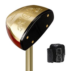 HitomiHonma 3STAR CLASSIC GOLD 公園高爾夫球桿 83cm + 黑色腰包套組, 混色